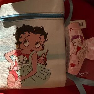 Betty Boop White and Blue Backpack
